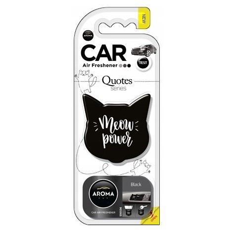 Aroma Car CAT QUOTES kot BLACK zawieszka zapach