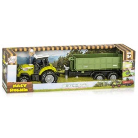Zabawka dla dziecka traktor z przyczepą, zestaw małego rolnika DAFFI