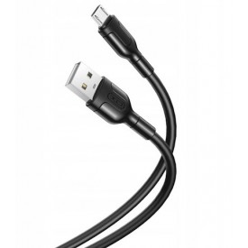XO-NB212 Kabel USB MicroUSB 2,1A Czarny 1m