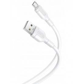 XO -NB212 Kabel USB MicroUSB 2.1A Biały 1m