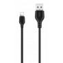 Kabel USB złącze Lightning 1 m, 2.1 A, czarny, do iPhone, iPad