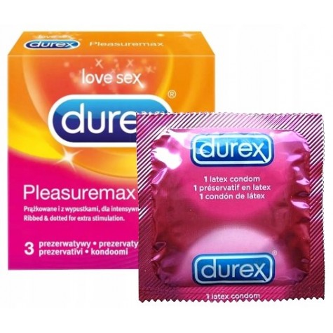 DUREX prezerwatywy PLEASUREMAX 3szt. prążkowane
