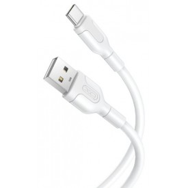 Kabel do ładowania, transmisji danych USB typ C 1m 2,1A biały XO NB212