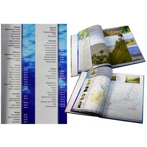 Książka Morza i Oceany Atlas dla dzieci 128 stron kolorowe zdjęcia