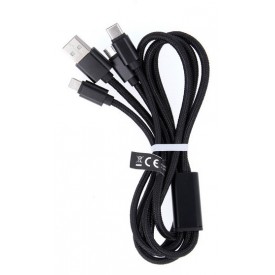 Kabel USB 3w1 maXlife ładuje iPhone Type C Micro 