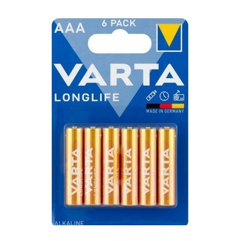Baterie Varta LongLife LR3 AAA 6 szt Alkaniczna cienki paluszek