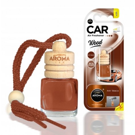 Aroma Car Wood ANTI-TOBACCO odświeżacz zawieszka buteleczka